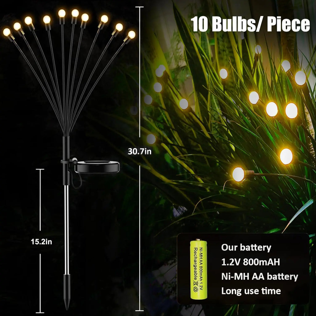 Firefly Solar Garden Stake Lights – Swaying Outdoor Glow