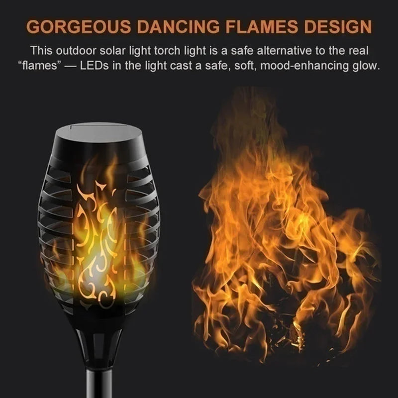 Solar Flame Torch Lights – Dancing Flame Garden Torches