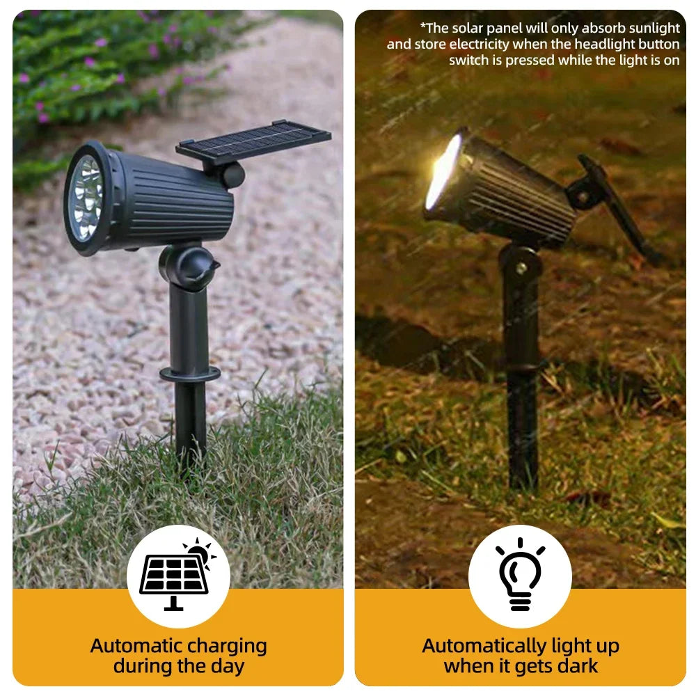 Solar Landscape Spotlights – Adjustable Outdoor Uplights