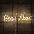 Neon "Good Vibes" Sign