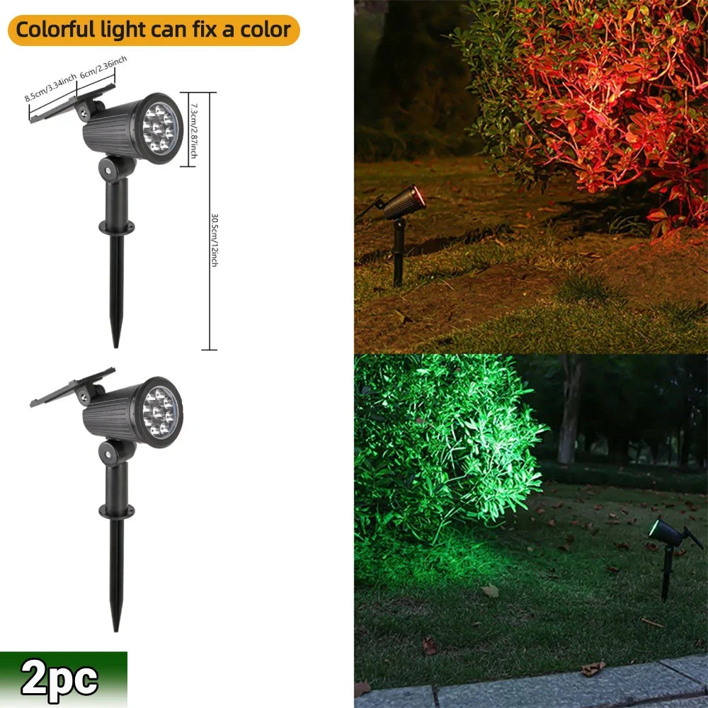 Solar Landscape Spotlights – Adjustable Outdoor Uplights