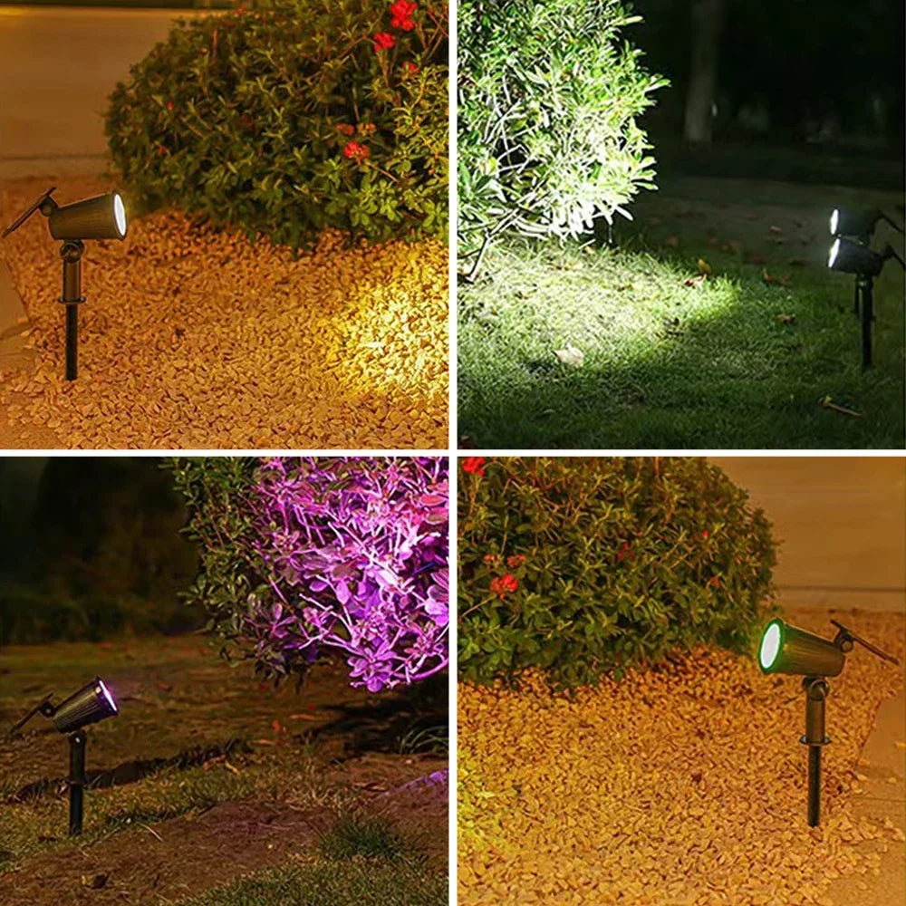 Solar Landscape Spotlights – Adjustable Outdoor Uplights