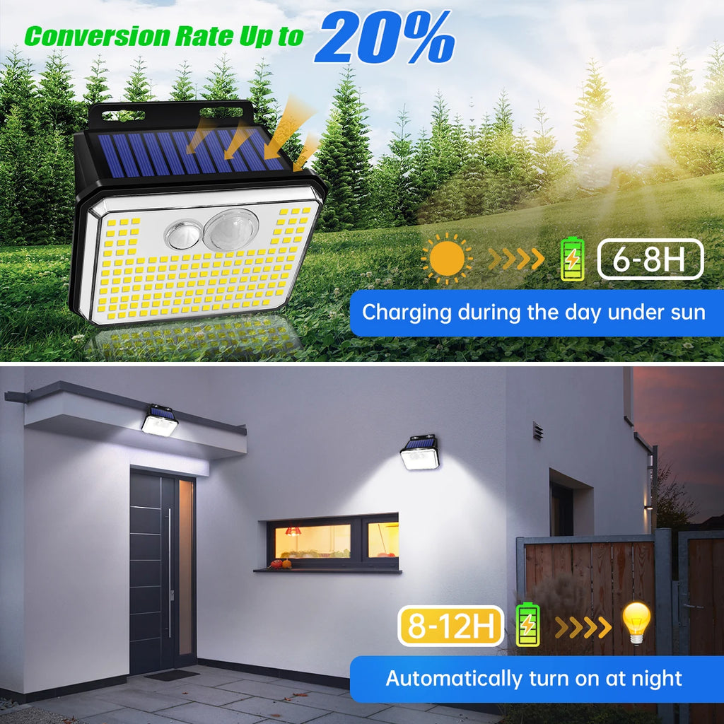 Solar Motion Security Light – 148 LED Outdoor Wall Lamp