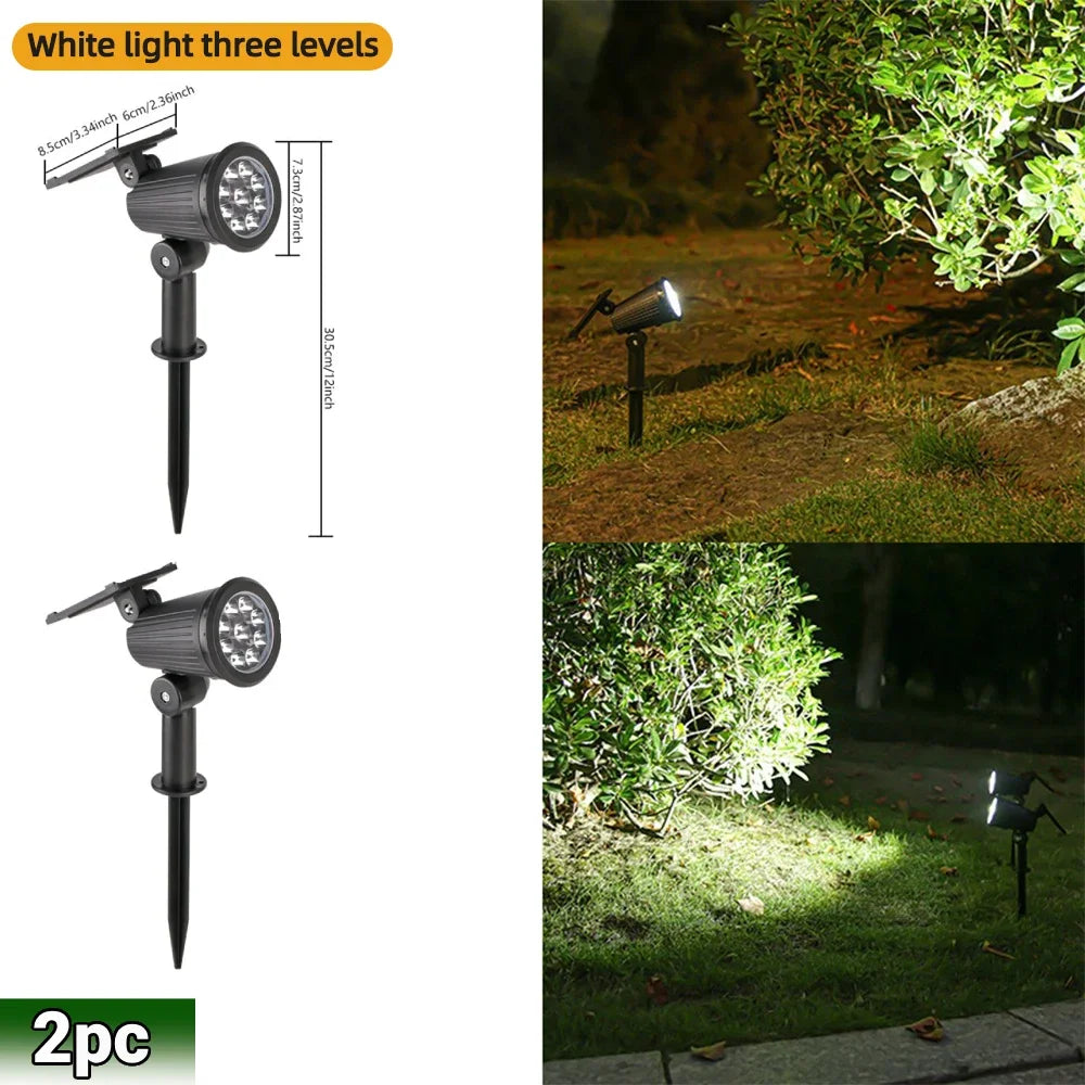 Solar Landscape Spotlights – Adjustable Outdoor Uplights