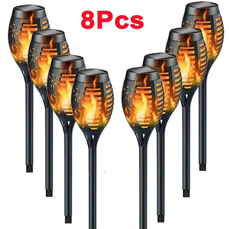 Solar Flame Torch Lights – Dancing Flame Garden Torches