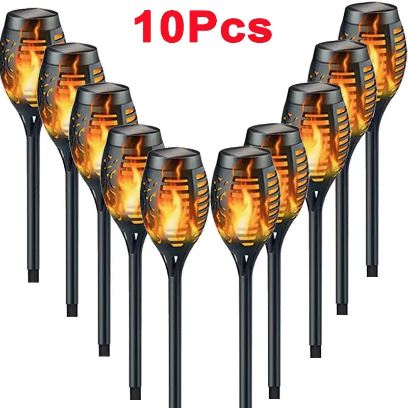 Solar Flame Torch Lights – Dancing Flame Garden Torches