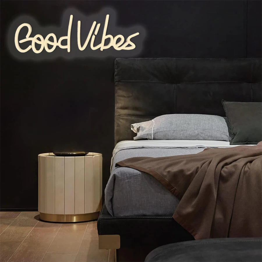 Neon "Good Vibes" Sign