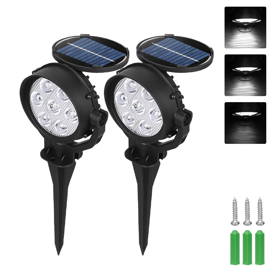 Solar Landscape Spotlights – Adjustable Outdoor Uplights