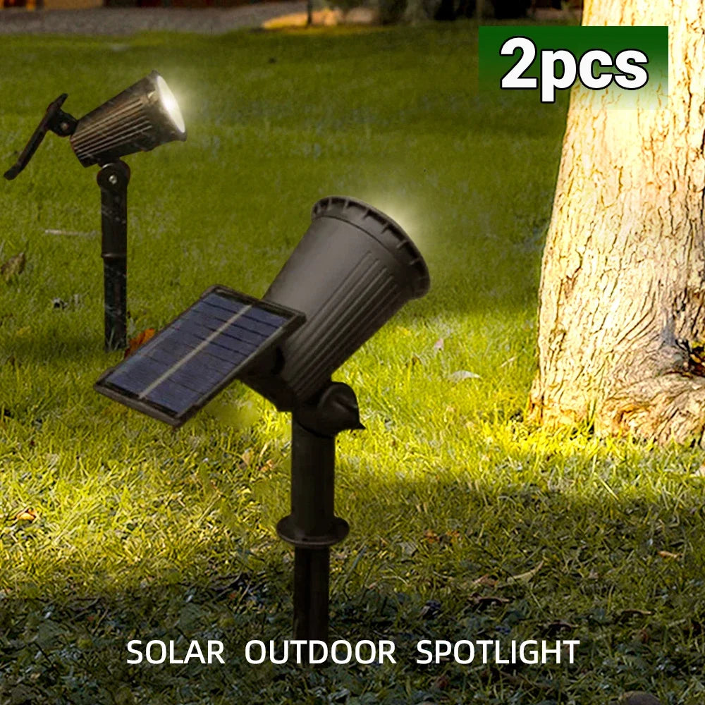 Solar Landscape Spotlights – Adjustable Outdoor Uplights