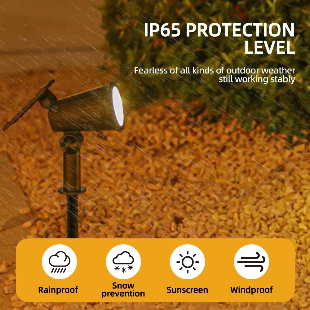 Solar Landscape Spotlights – Adjustable Outdoor Uplights