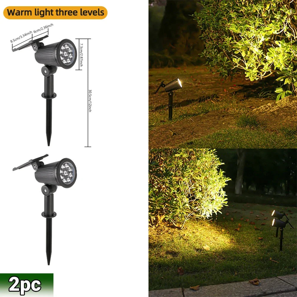 Solar Landscape Spotlights – Adjustable Outdoor Uplights